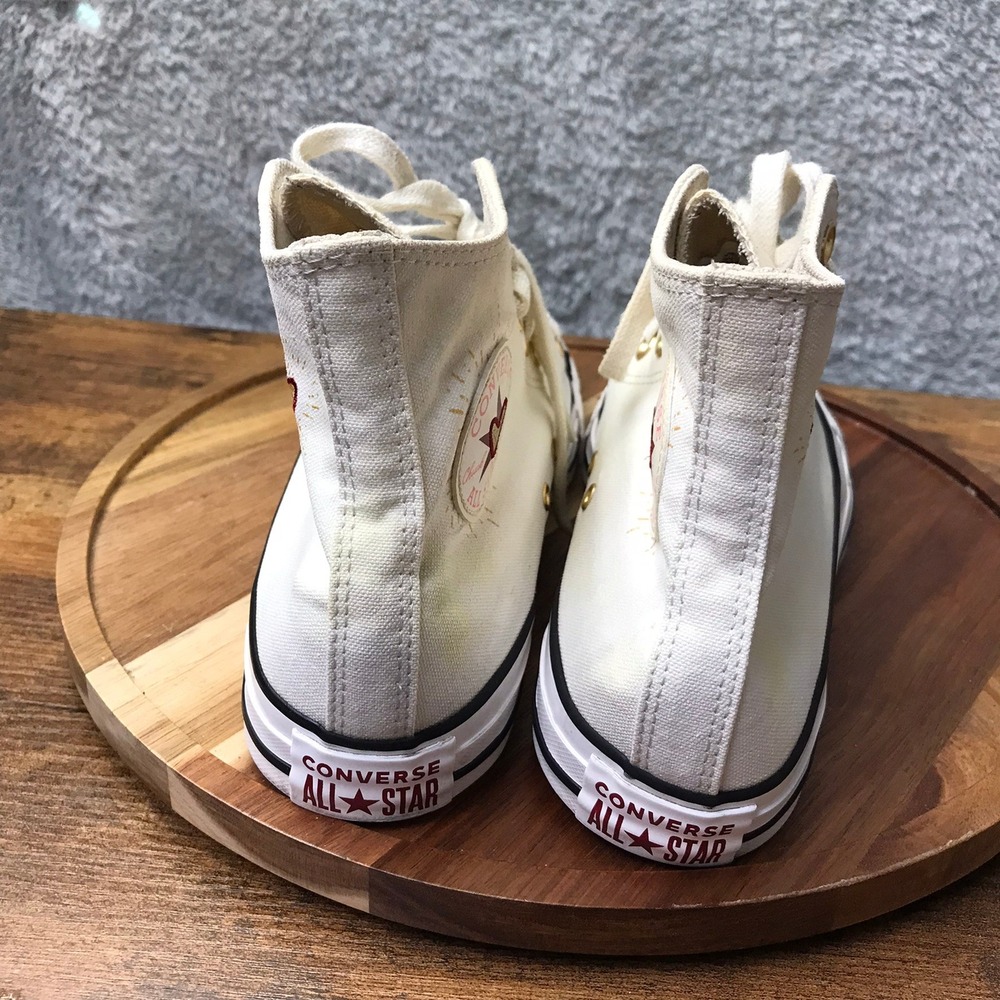 Converse Chuck Taylor All Star High Top Valentines Day Sneakers Women 10 White - Picture 9 of 16